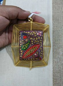 Beautiful Hand Painted Stone Pendant