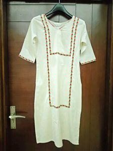 Embroidered Cotton Kurta Set