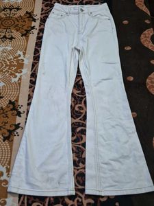 Bootcut/Bell Bottom Denim Jeans White