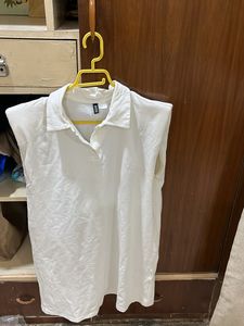 Classic White Polo Neck dress