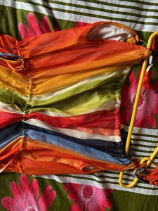 Colorful Striped Cover-Up Dress