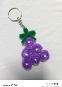 Cute Purple Grape Keychain