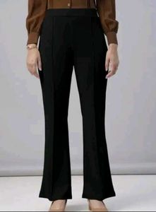 Black Flared Leg Trousers