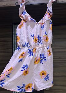 Pink Floral Romper
