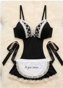 Lace Trimmed Maid Lingerie Set