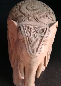Hand Carved Wooden Elephant