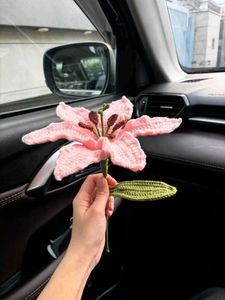 Handmade Crocheted Pink Lily Flower