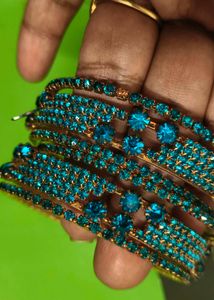 6 Blue Stone Bangles