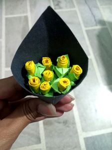 Set Of 5 Mini Paper Flower Bouquet