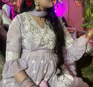✨Graceful Lavender Flared Dress
