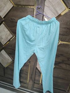 Aqua Blue Printed Palazzo Pants