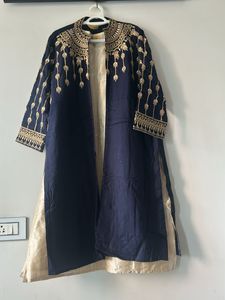 Elegant Navy Blue Kurti with Coat xxl