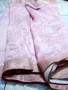 organza Pink Saree