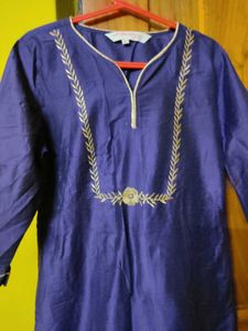 purple kurta set