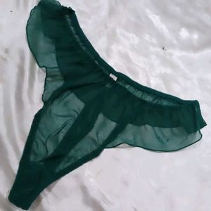 Sheer Emerald Green Thong