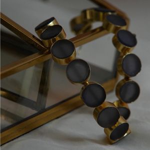 Brand New Designer Gold Plated Vintage Hoop