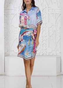 Vibrant Abstract Print Swimsuit Cover-Up(Brand new