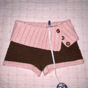Crochet High-Waisted Shorts