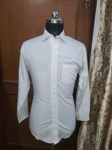 Classic White Striped Dress Shirt