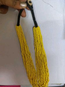 Vibrant Yellow Beaded Necklace