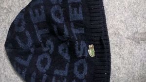 Lacoste Logo Pattern Beanie Hat