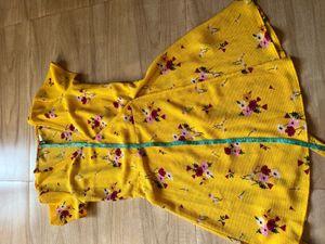 H&amp;M Yellow Floral Wrap Dress