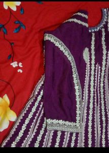 Embroidered Purple Kurti