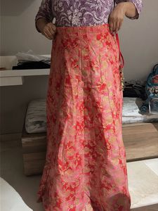 Pink Floral Lehenga Skirt