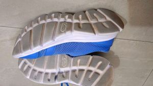 Blue Lace-Up Athletic Shoes