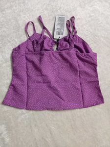 Purple Polka Dot Cami Top