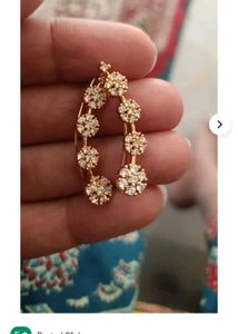 Sparkling Floral Ear Climbers