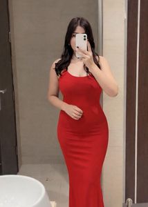 Red Bodycon Maxi Dress