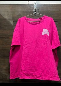 Vibrant Pink Graphic T-Shirt