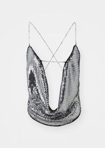 Sparkly Sequin Halter Top