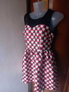 Heart Print Skater Dress