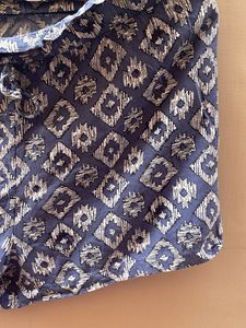 Blue Diamond Print Shorts