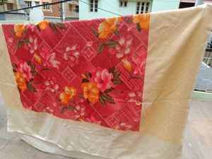 Thick heavy floral double size bedsheet