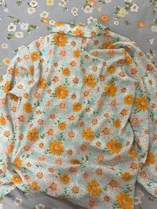 Floral Print Button-Up Shirt