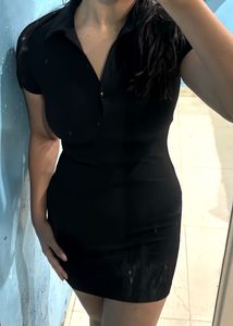 H&amp;M divided Chic Black Mini Dress(S)