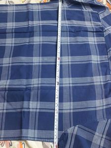 Men's Blue Plaid Casual Shirt