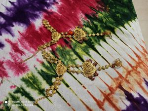 Golden Ring Bracelet/ Hathphool Pack Of 2 ForWomen