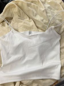 Zara White Spaghetti Strap Cami Top