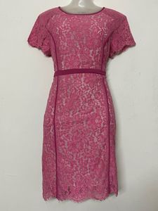 Pintresty Elegant Pink Lace Dress