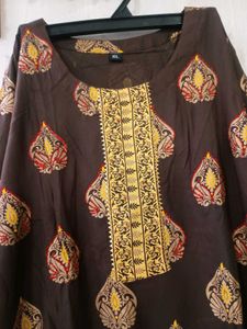 Elegant Brown Kurta with Yellow Plazzo (BRAND NEW)