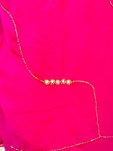Chiffon Pink Saree with Embellishments