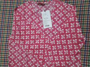 Pink Floral Print Kurta