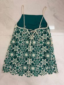 Zara Crochet Floral Mini Dress