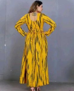 Vibrant Yellow Tie-Dye Gown