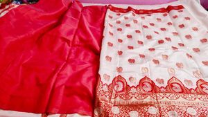 Katan Silk Saree With Blouse Piece