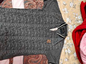 Stylish Men's Textured Polo T-Shirt
